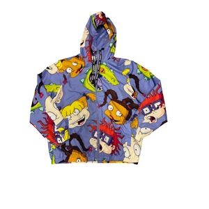 Members Only Nickelodeon Rugrats Windbreaker Jacket Mens Large